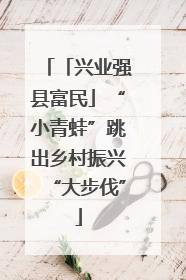 「兴业强县富民」“小青蛙”跳出乡村振兴“大步伐”