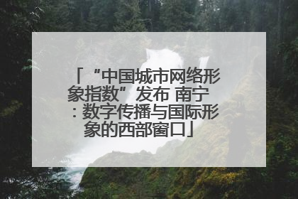 “中国城市网络形象指数”发布 南宁：数字传播与国际形象的西部窗口