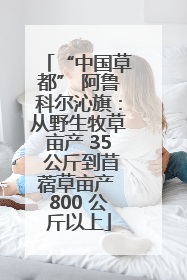 “中国草都” 阿鲁科尔沁旗：从野生牧草亩产 35 公斤到苜蓿草亩产 800 公斤以上