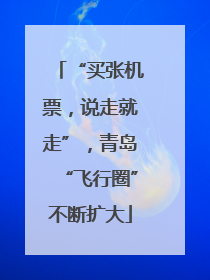 “买张机票，说走就走”，青岛“飞行圈”不断扩大