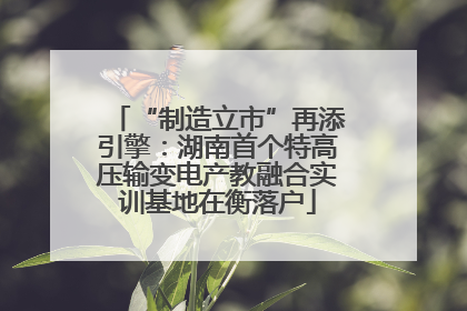 “制造立市”再添引擎：湖南首个特高压输变电产教融合实训基地在衡落户