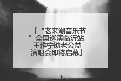 “老来潮音乐节”全国巡演临沂站 王雅宁助老公益演唱会即将启幕