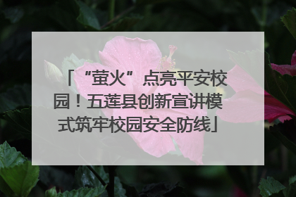 “萤火”点亮平安校园！五莲县创新宣讲模式筑牢校园安全防线