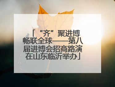 “齐”聚进博 畅联全球——第八届进博会招商路演在山东临沂举办