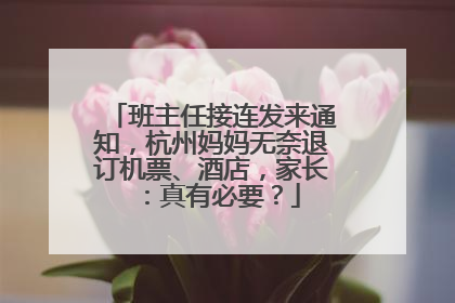 班主任接连发来通知，杭州妈妈无奈退订机票、酒店，家长：真有必要？