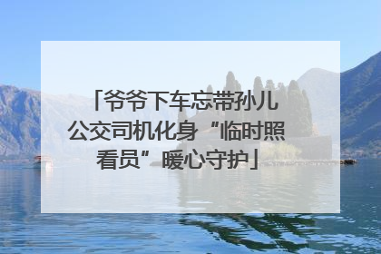 爷爷下车忘带孙儿 公交司机化身“临时照看员”暖心守护