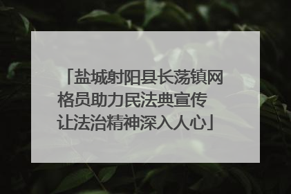 盐城射阳县长荡镇网格员助力民法典宣传 让法治精神深入人心