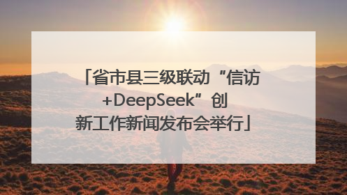 省市县三级联动“信访+DeepSeek”创新工作新闻发布会举行
