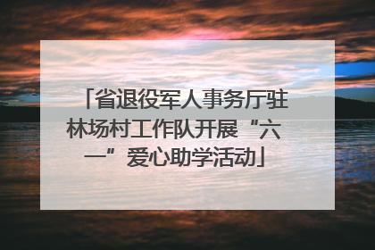 省退役军人事务厅驻林场村工作队开展“六一”爱心助学活动