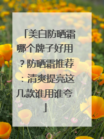 美白防晒霜哪个牌子好用？防晒霜推荐：清爽提亮这几款谁用谁夸