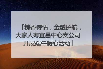 粽香传情，金融护航，大家人寿宜昌中心支公司开展端午暖心活动