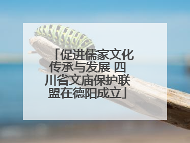 促进儒家文化传承与发展 四川省文庙保护联盟在德阳成立