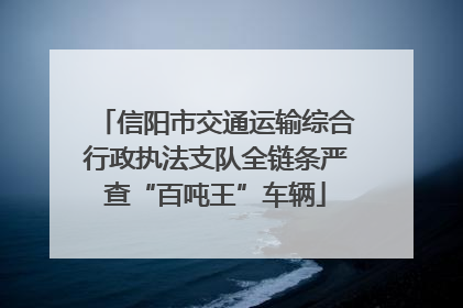 信阳市交通运输综合行政执法支队全链条严查“百吨王”车辆