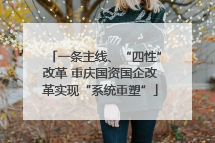 一条主线、“四性”改革 重庆国资国企改革实现“系统重塑”