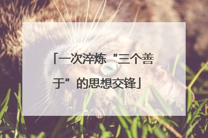 一次淬炼“三个善于”的思想交锋
