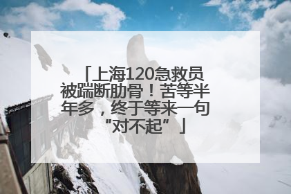 上海120急救员被踹断肋骨！苦等半年多，终于等来一句“对不起”