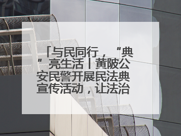 与民同行，“典”亮生活丨黄陂公安民警开展民法典宣传活动，让法治精神在群众心中落地生根