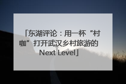 东湖评论：用一杯“村咖”打开武汉乡村旅游的Next Level