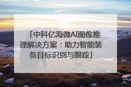 中科亿海微AI图像推理解决方案：助力智能装备目标识别与跟踪