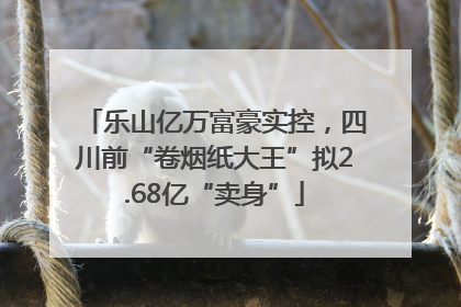 乐山亿万富豪实控，四川前“卷烟纸大王”拟2.68亿“卖身”