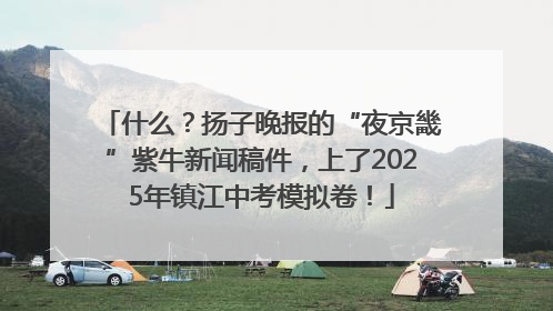 什么？扬子晚报的“夜京畿”紫牛新闻稿件，上了2025年镇江中考模拟卷！