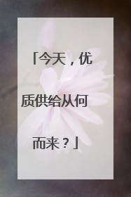今天，优质供给从何而来？