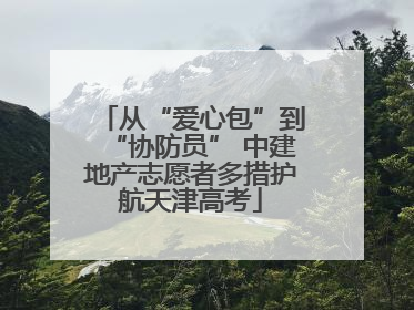 从“爱心包”到“协防员” 中建地产志愿者多措护航天津高考