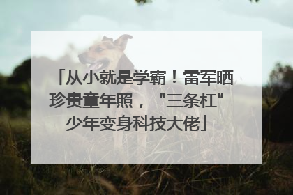 从小就是学霸！雷军晒珍贵童年照，“三条杠”少年变身科技大佬