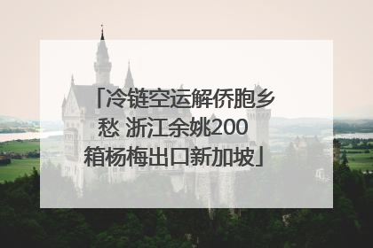 冷链空运解侨胞乡愁 浙江余姚200箱杨梅出口新加坡