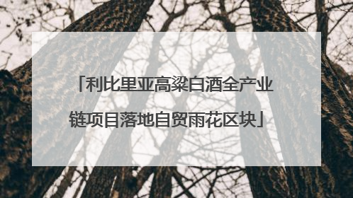 利比里亚高粱白酒全产业链项目落地自贸雨花区块