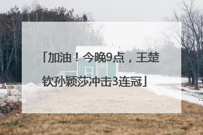 加油！今晚9点，王楚钦孙颖莎冲击3连冠