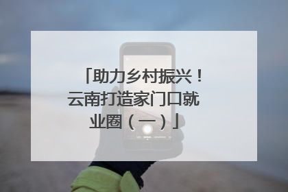 助力乡村振兴！云南打造家门口就业圈（一）
