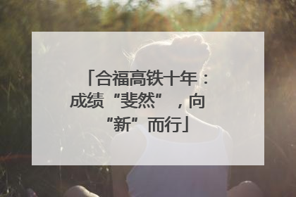 合福高铁十年：成绩“斐然”，向“新”而行