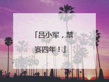 吕小军，禁赛四年！