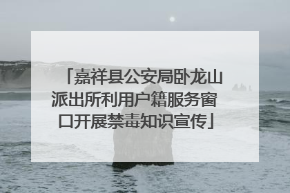 嘉祥县公安局卧龙山派出所利用户籍服务窗口开展禁毒知识宣传