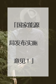国家能源局发布实施意见！
