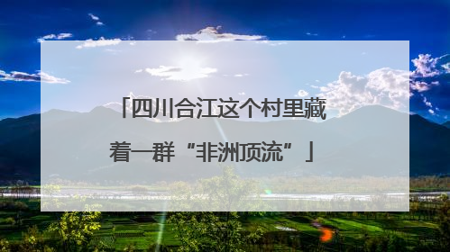 四川合江这个村里藏着一群“非洲顶流”