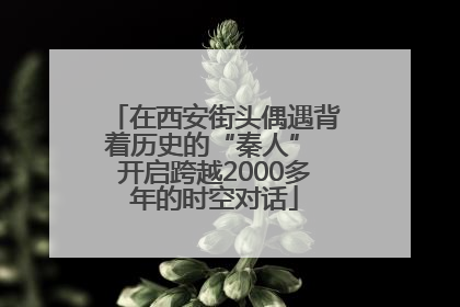 在西安街头偶遇背着历史的“秦人” 开启跨越2000多年的时空对话