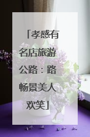 孝感有名店旅游公路：路畅景美人欢笑