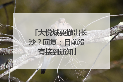 大悦城要撤出长沙？回复：目前没有接到通知