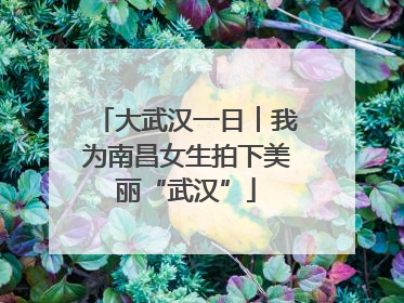 大武汉一日︱我为南昌女生拍下美丽“武汉”