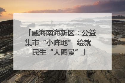 威海南海新区：公益集市“小阵地” 绘就民生“大图景”