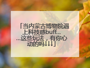 当内蒙古博物院遇上科技感buff……这些玩法，有你心动的吗↓↓↓
