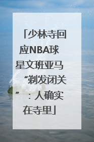 少林寺回应NBA球星文班亚马“剃发闭关”：人确实在寺里