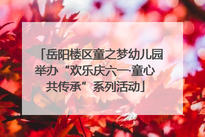 岳阳楼区童之梦幼儿园举办“欢乐庆六一·童心共传承”系列活动