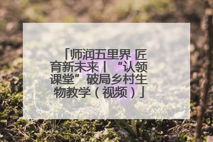 师润五里界 匠育新未来丨“认领课堂”破局乡村生物教学（视频）