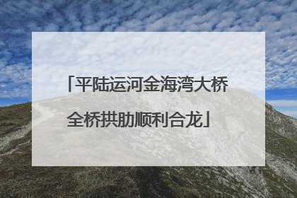 平陆运河金海湾大桥全桥拱肋顺利合龙