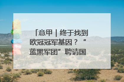 意甲｜终于找到欧冠冠军基因？“蓝黑军团”聘请国米名宿齐沃执教