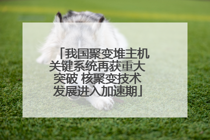 我国聚变堆主机关键系统再获重大突破 核聚变技术发展进入加速期