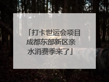 打卡世运会项目 成都东部新区亲水消费季来了